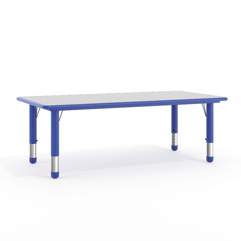 Blue and Gray Adjustable Rectangular Laminate Activity Table