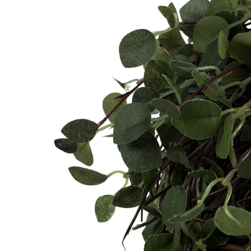 Vickerman 14.5" Artificial Purple and Green Money Leaf Bush 2/pk