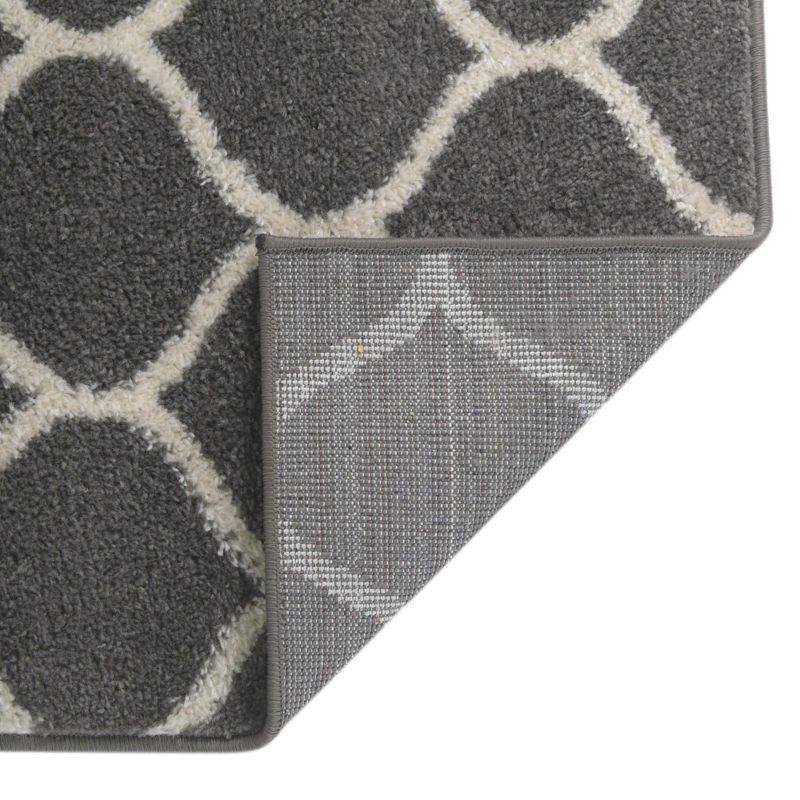 Lattice Frieze Dark Gray 8' x 11' Easy-Care Area Rug