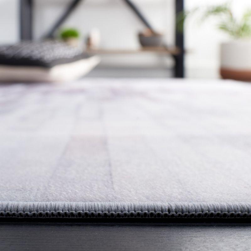 Faux Hide FAH510 Power Loomed Machine Washable Area Rug - Ivory/Light Grey - 4'x6' - Safavieh.