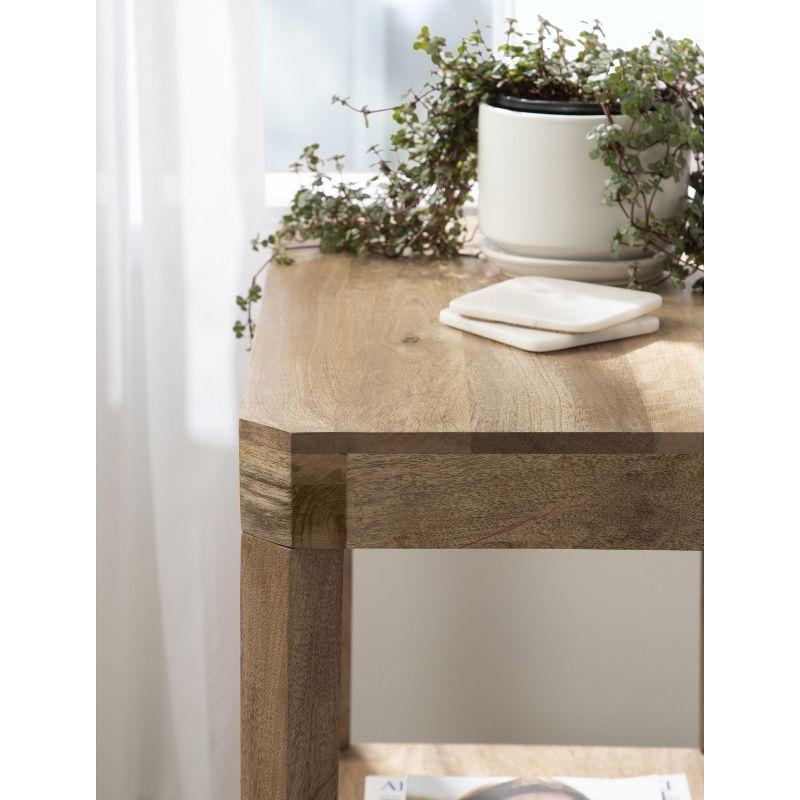 Kate and Laurel Talcott Rectangle Wood Side Table, 22x14x26, Natural