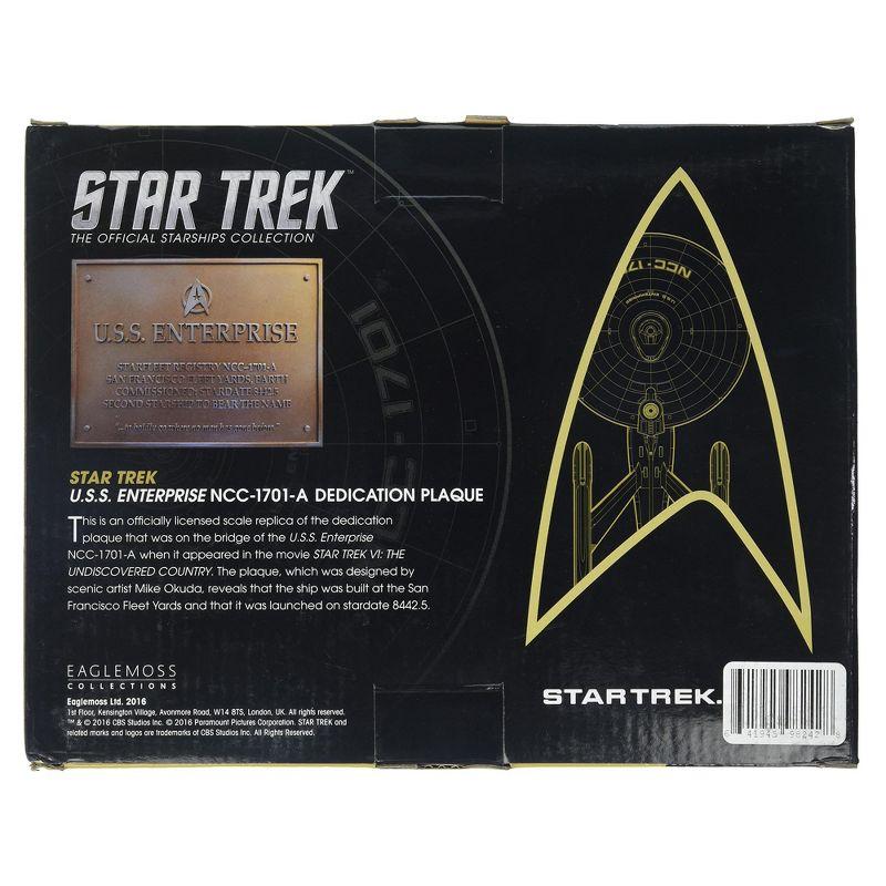Eaglemoss Collections Star Trek Discovery USS Enterprise NCC-1701-A Dedication Plaque Replica