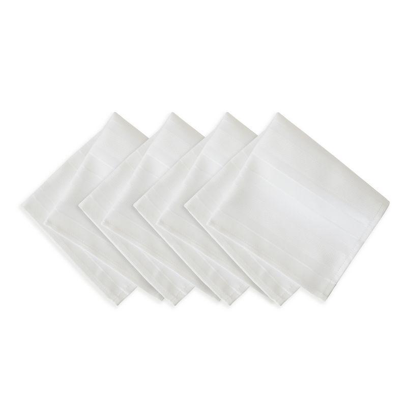 White Polyester Stain Resistant Napkin Set of 4