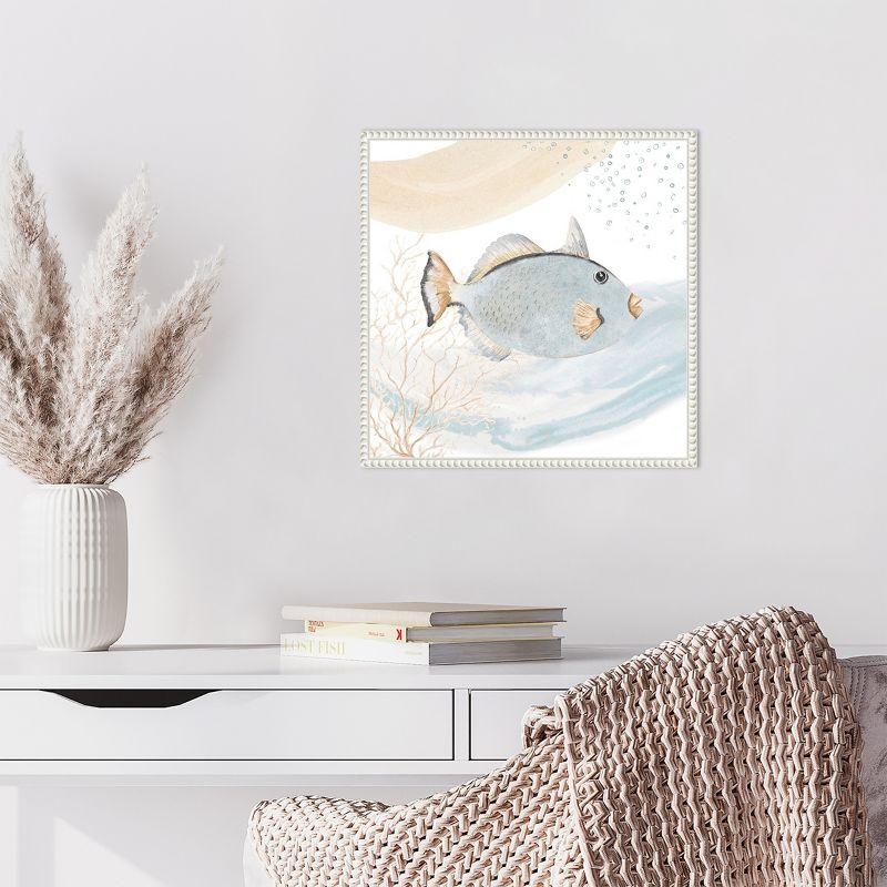 Amanti Art Ocean Oasis Waves Blue Fish by Patricia Pinto Framed Canvas Wall Art