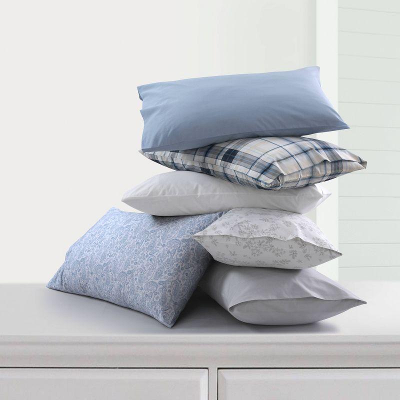 Tribeca Living Twin Tribeca Plaid 300 Thread Count Cotton Extra Deep Pocket Sheet Set