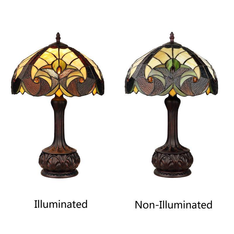 Chloe Lighting LIAISON Tiffany-Style Antique Dark Bronze 1-Light Victorian Table Lamp 12" Shade