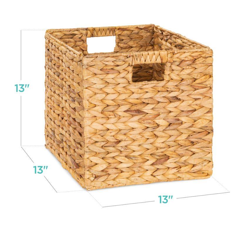 Best Choice Products 13x13in Hyacinth Storage Baskets, Set of 5 Multipurpose Collapsible Organizers