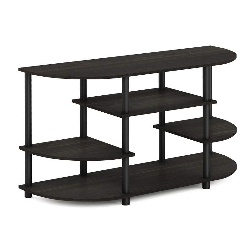 Furinno Simple Design TV Stand for TVs up to 44" Console Table Media Entertainment Center Bookcase Shelves for Living Room,Espresso