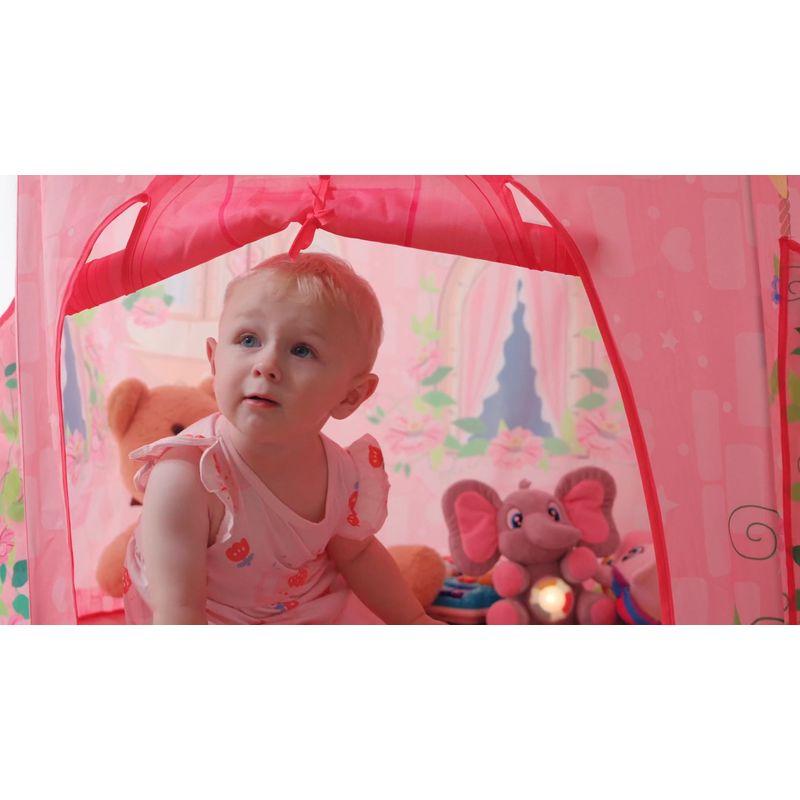 Joyfy Princess Play Tent for Girls, Pop Up Play Tent Play House for Kids Indoor Outdoor Play,  Todders Large Castle Playhouse Tent for Girls Age 1+