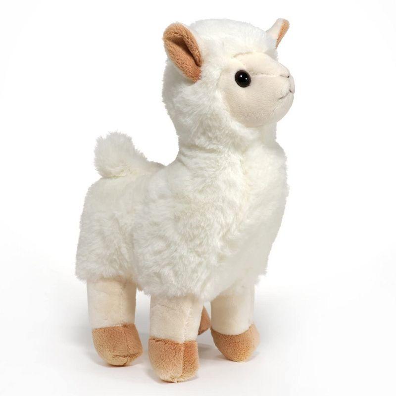 Alma 10" White Plush Stuffed Animal Llama