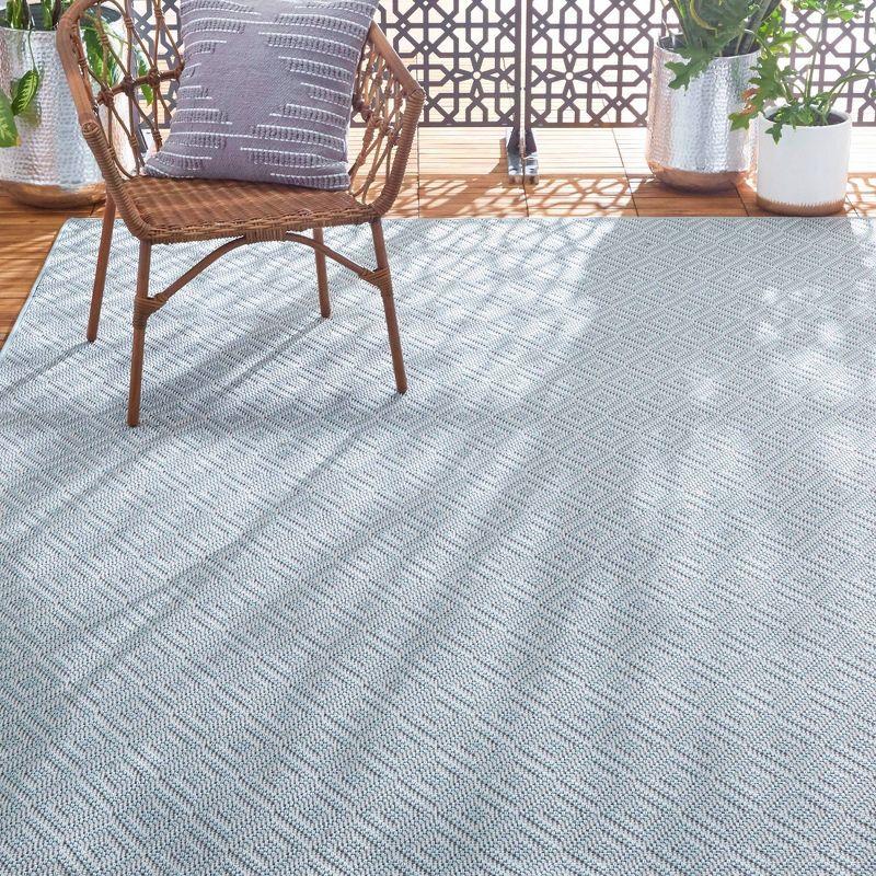 7'10" x 10'2" Tripoli Lydia Indoor/Outdoor Rug Blue/Cream - Home Dynamix: UV & Stain Resistant, Woven