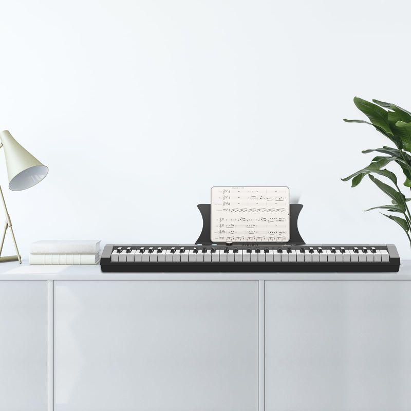 Garvee 61 Key Keyboard Piano, Protable Electric Semi-Weighted Piano Keyboard for Beginner/Professional, Built In Speakers, Pedal, for Christmas Gift