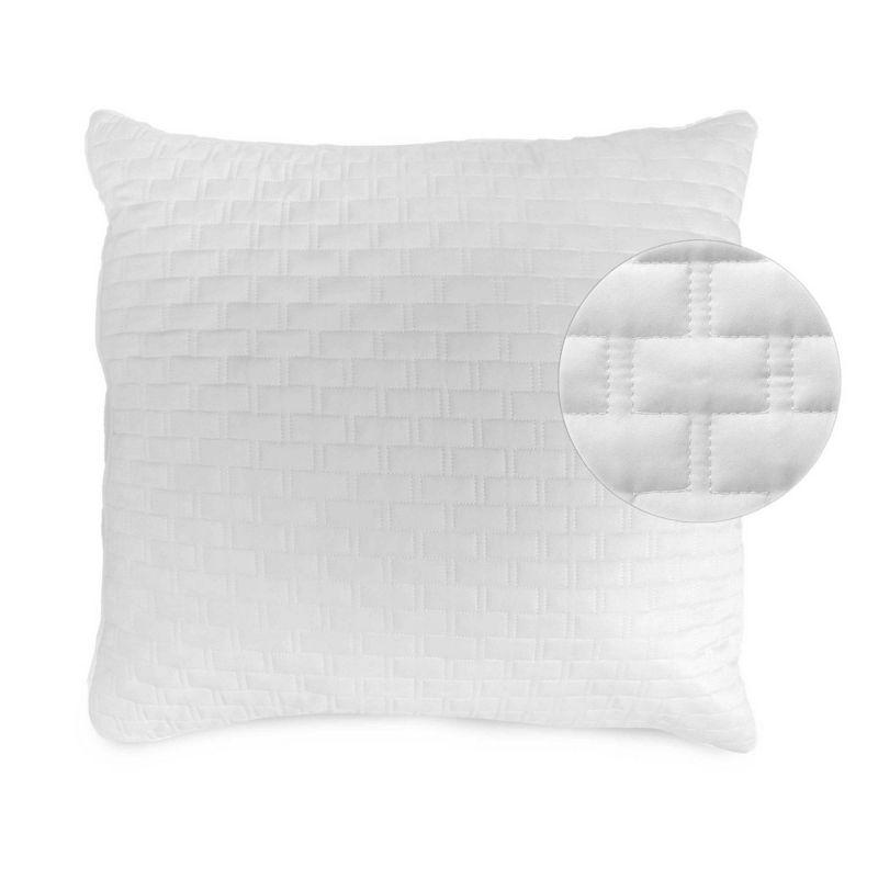 Luxurious Hypoallergenic White Bamboo Quilted Euro Sham