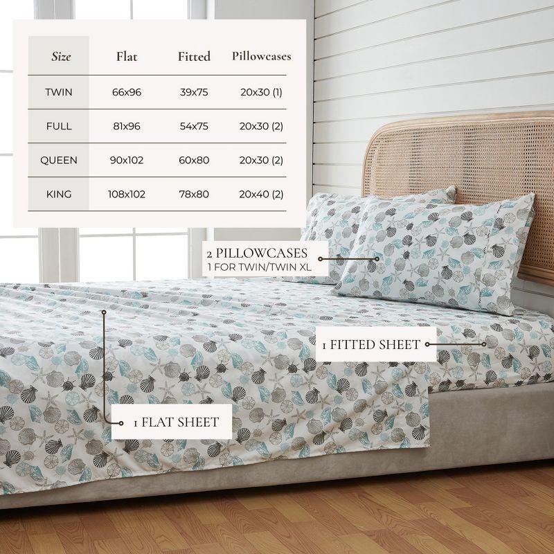 FreshFolds Ultra Soft Coastal Printed Microfiber Sheet Set