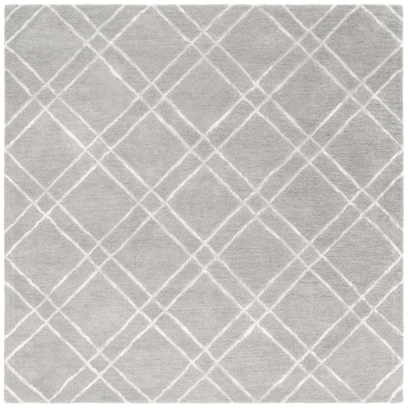 Himalaya HIM901 Handmade Area Rug - 6'x6' - Grey/Silver - Safavieh