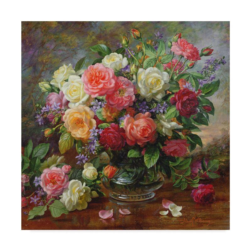 Trademark Fine Art -Albert Williams 'Roses - The Perfection of Summer' Canvas Art