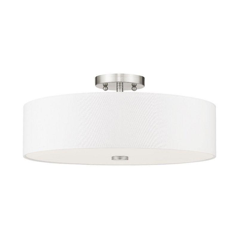 Livex Lighting Meridian 4 - Light Semi-Flush Mount in  Brushed Nickel