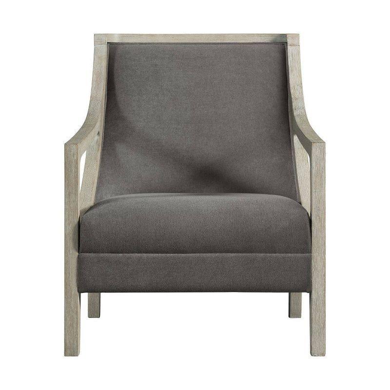 Dayna Transitional Whitewash and Gray Wooden Accent Chair