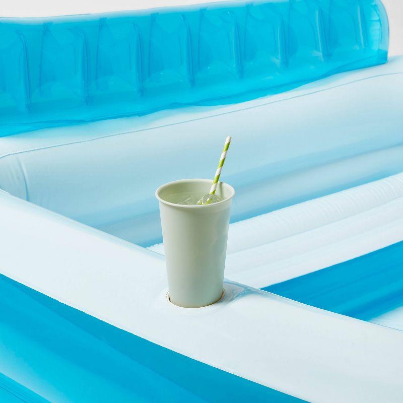 14.96'' x 5.91'' x 17.52'' Family Pool with Bench 140 gal Oval Kiddie Pool - Sun Squad™