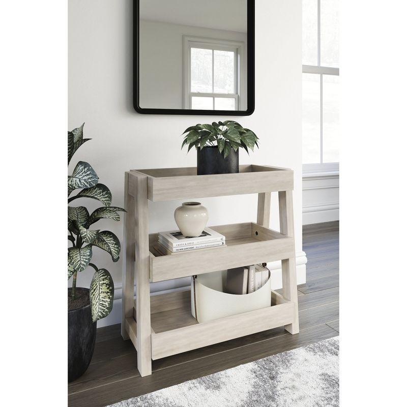 Signature Design by Ashley Casual Blariden Shelf Accent Table  Light Tan