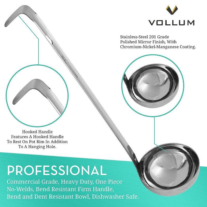 Heavy Duty Stainless Steel Soup Ladle with Hooked Handle