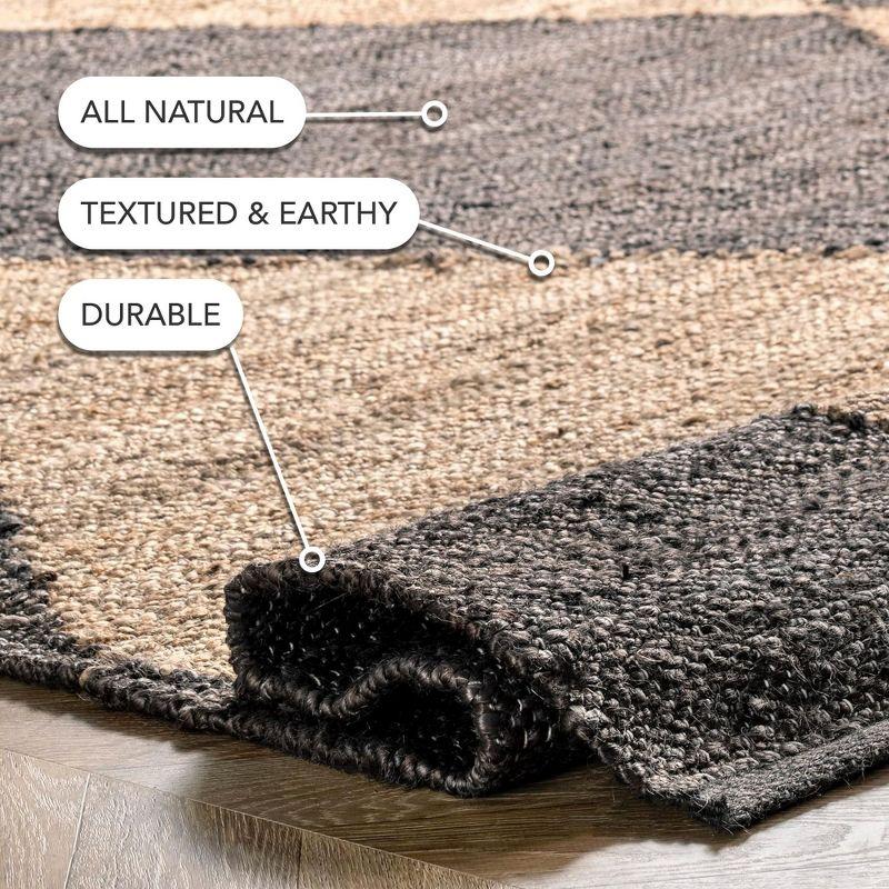 Nuloom Pandora Diamond Jute Indoor Area Rug, 3' x 5', Black