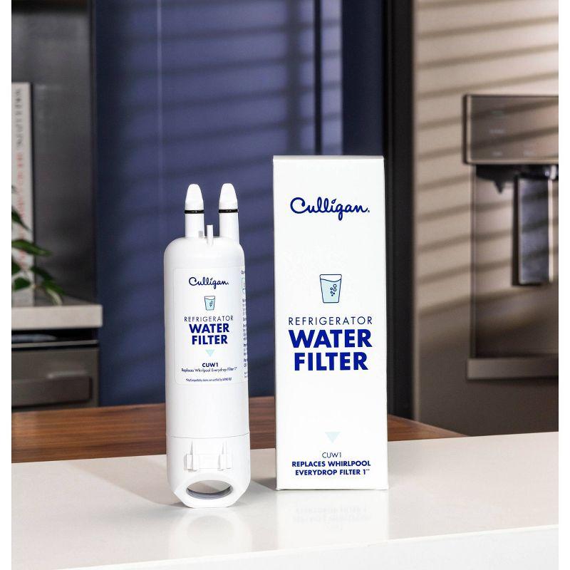 Culligan CUW1 Replacement Whirlpool (EDR1RXD1 WHR1RXD1 KAD1RXD1) Refrigerator Water Filter 1: Filters Lead, Mercury, Chlorine, VOCs