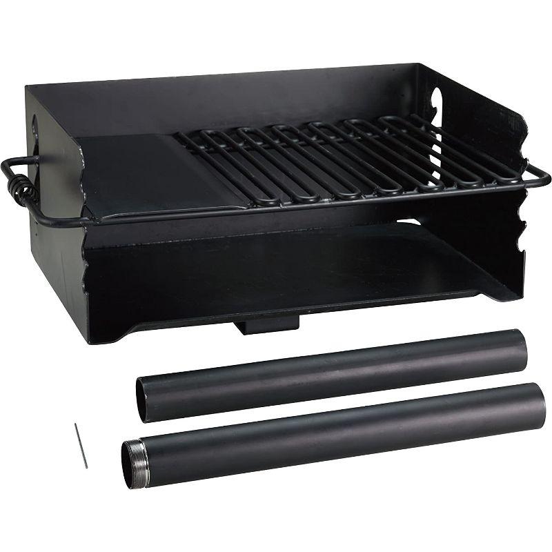 Heavy Duty Black Steel Outdoor Charcoal BBQ Grill