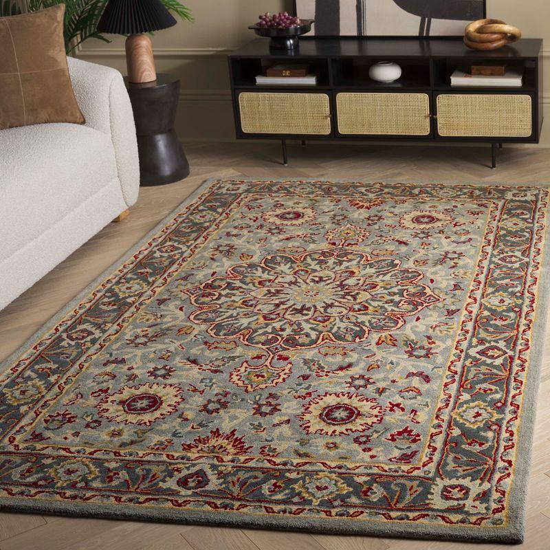 Heritage HG736 Hand Tufted Area Rug - Grey/Charcoal - 8'x10' - Safavieh.