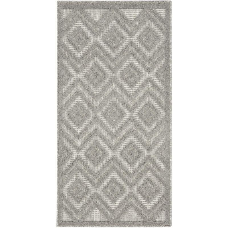 Nourison Versatile Solid Diamond Indoor Outdoor Flatweave Area Rug