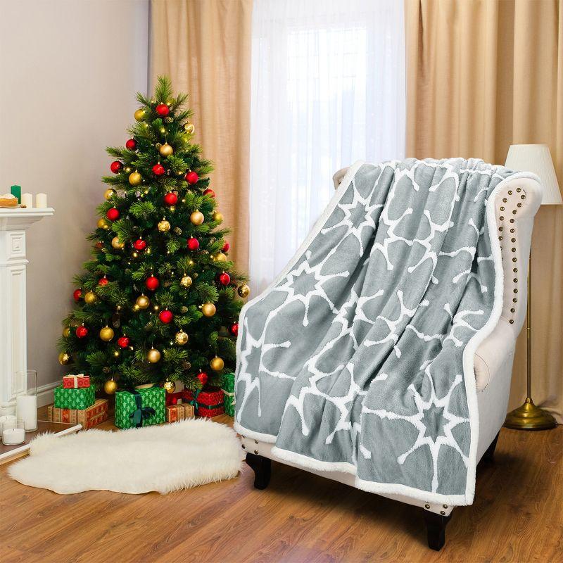 Catalonia Catalonia Sherpa Throw Blanket, Super Soft Fuzzy Plush Bed Throw TV Blanket, 50" x 60", Holiday Throw