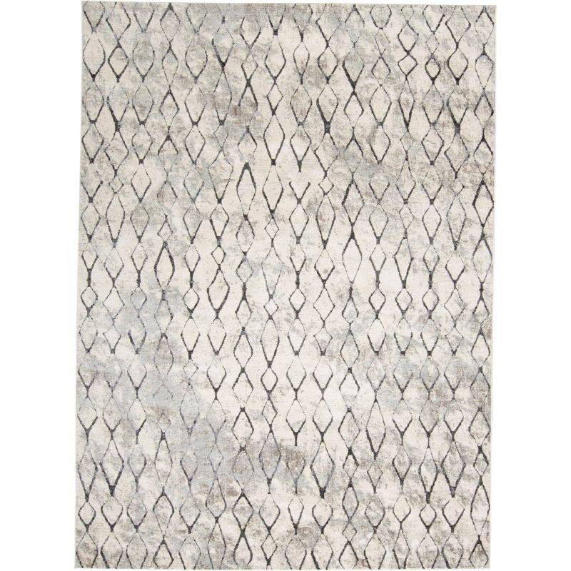 Kano Transitional Diamond Ivory/Gray/Taupe Area Rug