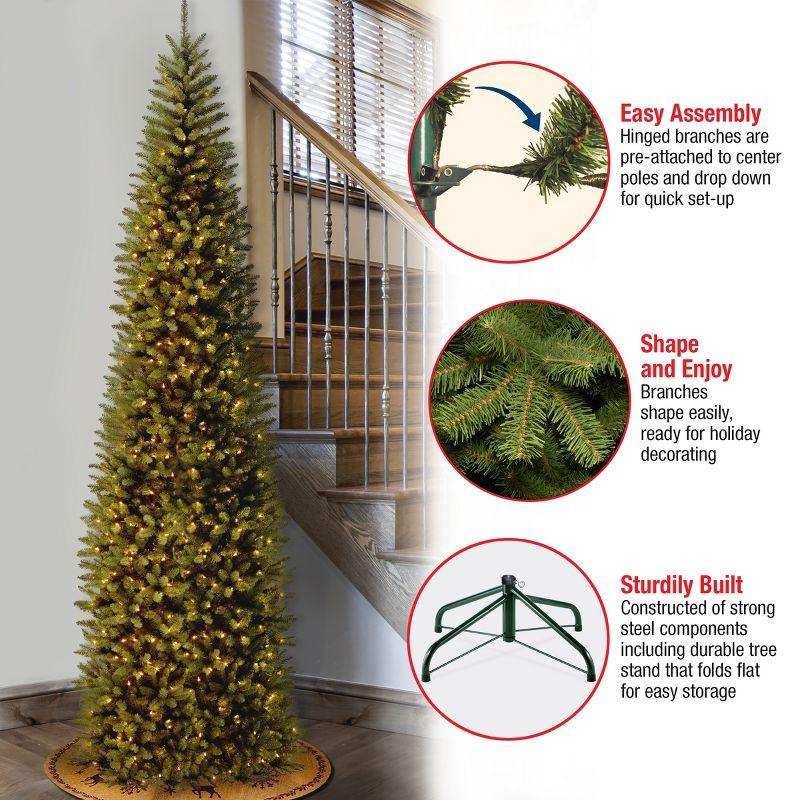 Pencil Slim Kingswood Fir Artificial Christmas Tree Clear Lights - National Tree Company