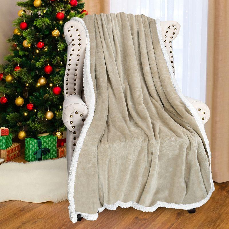 Catalonia Fleece Throw Blanket, Super Soft Mink Plush Couch Blanket, TV Bed Fuzzy Blanket, Fluffy Comfy Warm Heavy Throws, Comfort Caring Gift, Blue