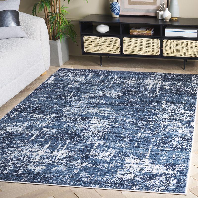 Amelia ALA700 Power Loomed Area Rug - Ivory/Navy - 6'7"x6'7" - Safavieh.