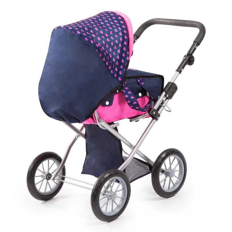 Bayer Design Baby Doll City Star Pram in Polka Dots, Blue/Pink