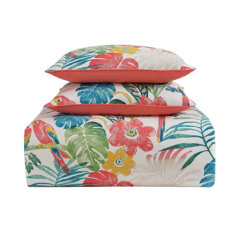 Coco Paradise Multicolor Cotton Full Duvet Cover Set