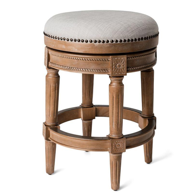 Maven Lane Maven Lane Pullman Backless Stool with Fabric Upholstery