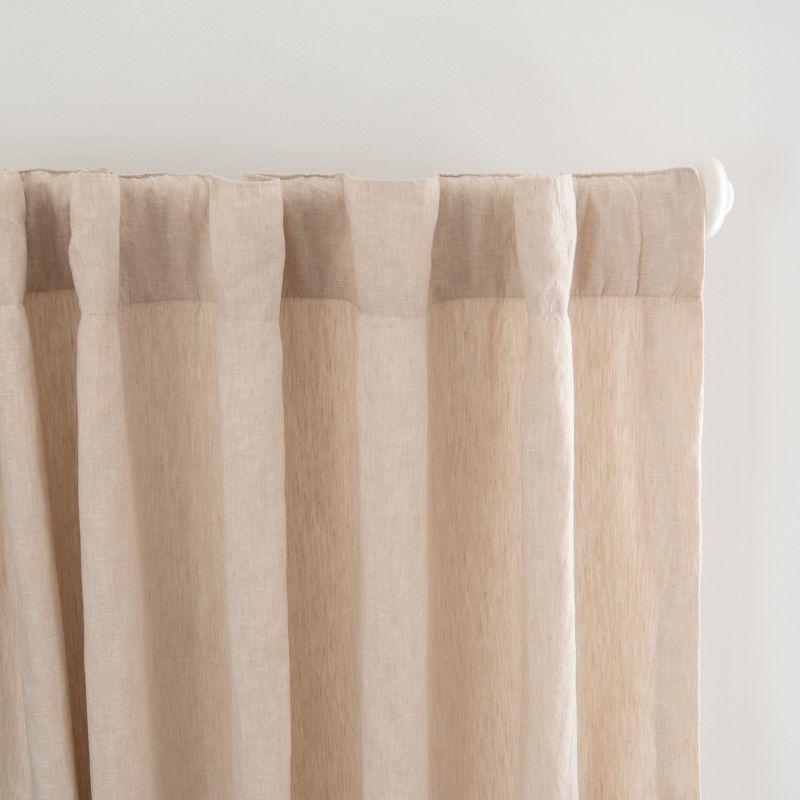 BOKSER HOME 100% French Linen Curtain Set