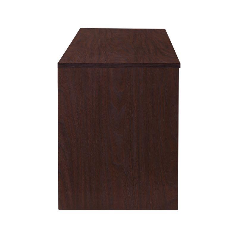AndMakers 59 in. Farmhouse Walnut TV Stand For TVs Up To 59" with 2 Storage Cabinets, Wood Barn Door Media Television Console Table With Storage