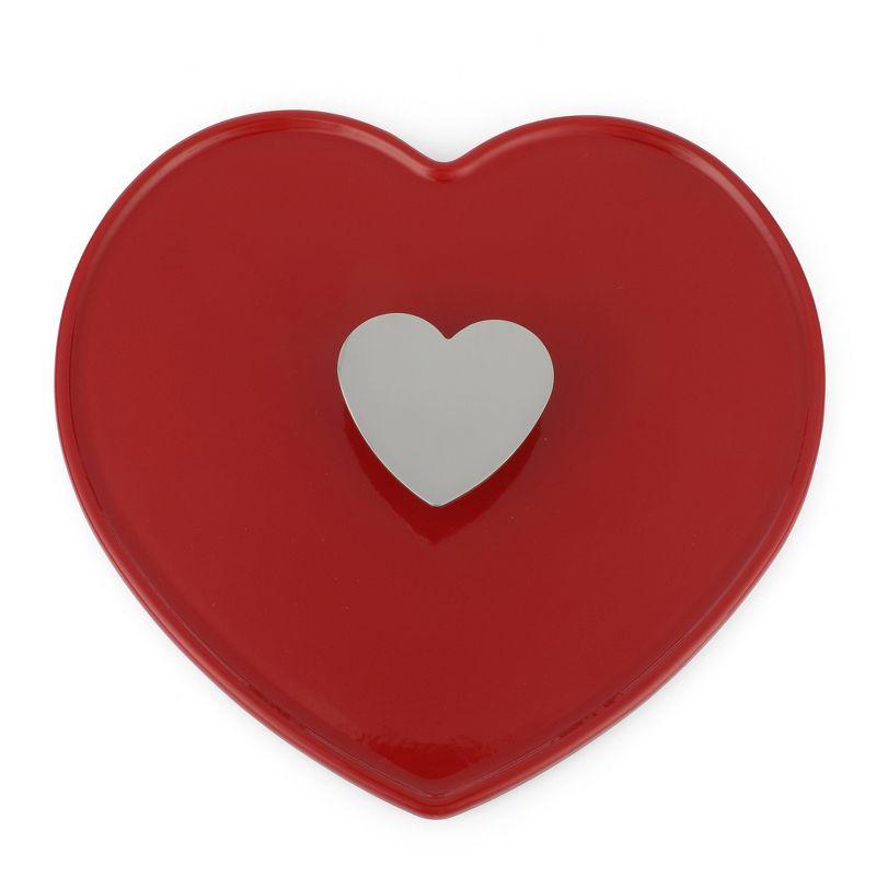 Martha Stewart Martha Stewart Heart Shape 2 QT Enamel Cast Iron Dutch Oven - Pink