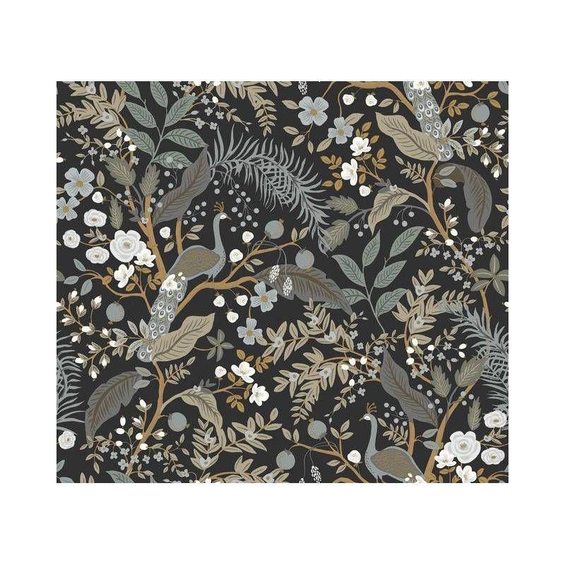 Rifle Paper Co. Peacock Garden Navy Peel and Stick Wallpaper