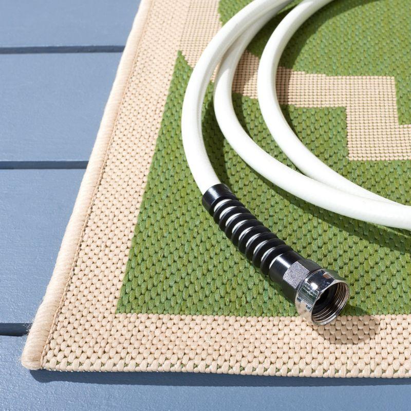 Olive and Beige Rectangular Synthetic Outdoor Rug 9' x 12'