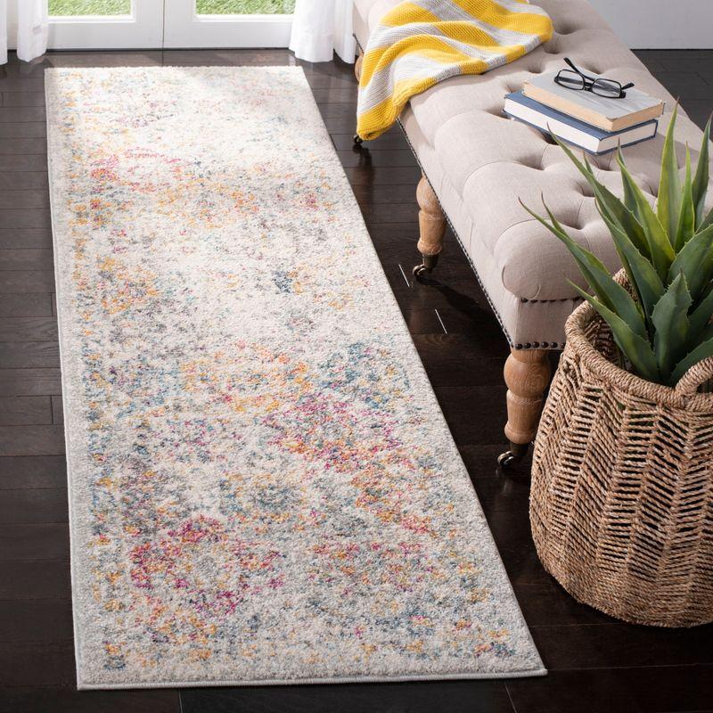 Madison MAD611 Power Loomed Indoor Runner Rug - Grey/Gold - 2'3"x10' - Safavieh