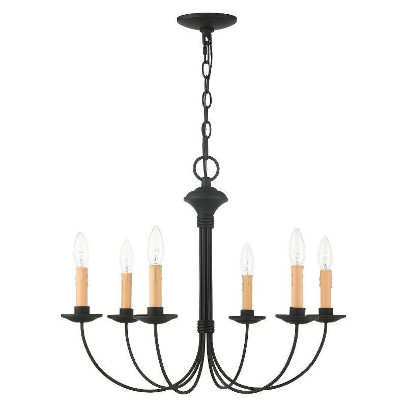 Livex Lighting Heritage 6 - Light Chandelier in  Black