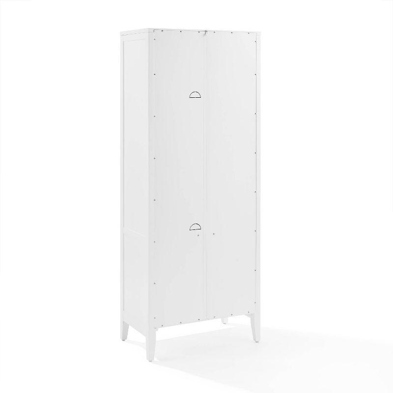 Crosley Genevieve Storage Pantry White: Modern Farmhouse Design, 2 Doors, 2 Drawers, Adjustable Shelves