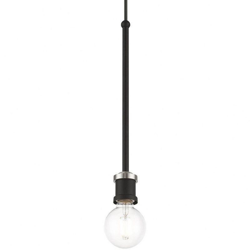 Livex Lighting Lansdale 1 - Light Pendant in  Black/Brushed Nickel