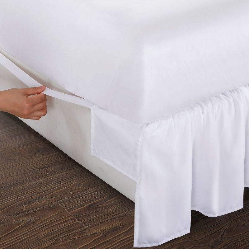 King White Ruffled Polyester Bed Skirt