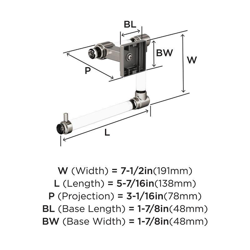 Amerock Glacio Clear/Brushed Nickel Open Towel Ring