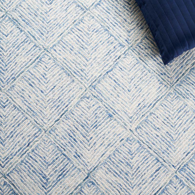 Abstract ABT428 Handmade Indoor Area Rug - Blue/Ivory - 6'x9' - Safavieh